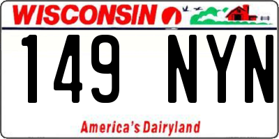WI license plate 149NYN