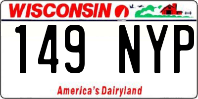 WI license plate 149NYP