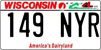 WI license plate 149NYR