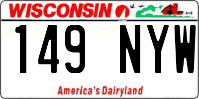 WI license plate 149NYW