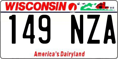 WI license plate 149NZA