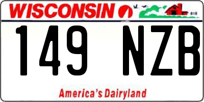 WI license plate 149NZB
