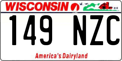 WI license plate 149NZC
