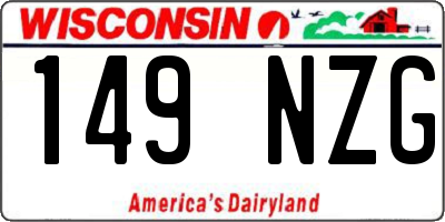 WI license plate 149NZG