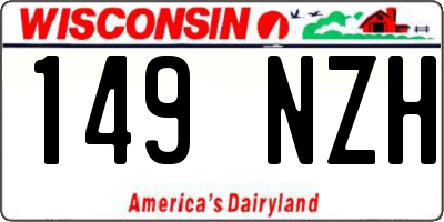 WI license plate 149NZH