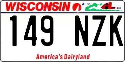 WI license plate 149NZK