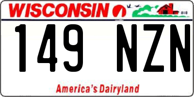 WI license plate 149NZN