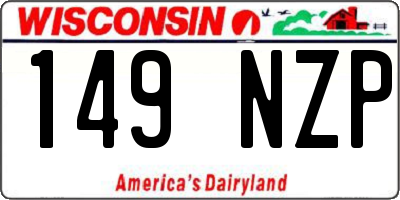 WI license plate 149NZP