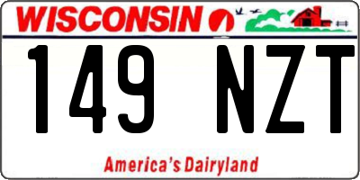 WI license plate 149NZT