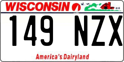 WI license plate 149NZX