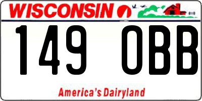 WI license plate 149OBB