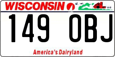 WI license plate 149OBJ