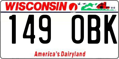 WI license plate 149OBK