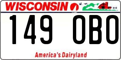 WI license plate 149OBO