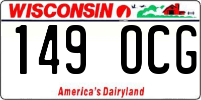 WI license plate 149OCG