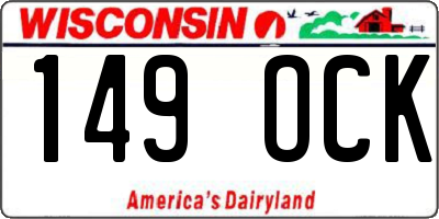 WI license plate 149OCK
