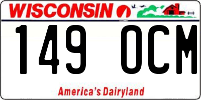 WI license plate 149OCM