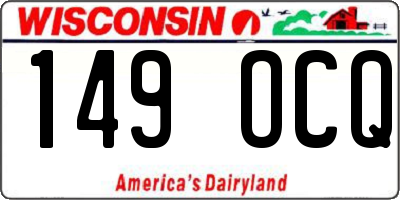 WI license plate 149OCQ