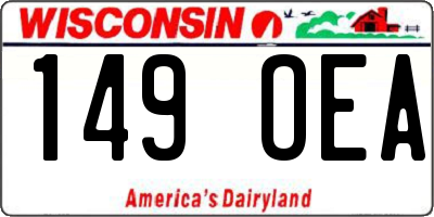 WI license plate 149OEA
