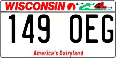 WI license plate 149OEG