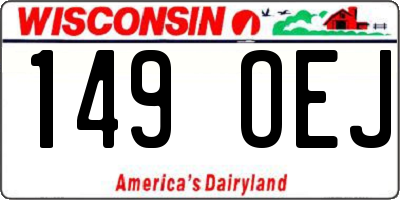 WI license plate 149OEJ