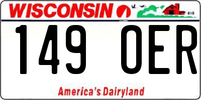 WI license plate 149OER