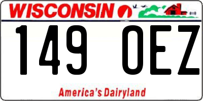 WI license plate 149OEZ