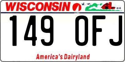 WI license plate 149OFJ