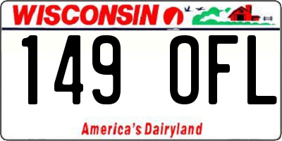 WI license plate 149OFL