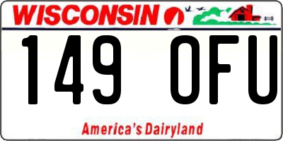 WI license plate 149OFU