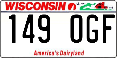 WI license plate 149OGF