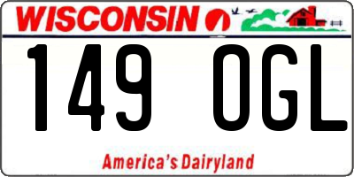 WI license plate 149OGL