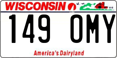 WI license plate 149OMY