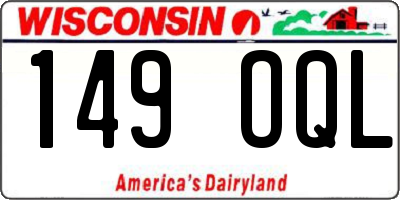 WI license plate 149OQL