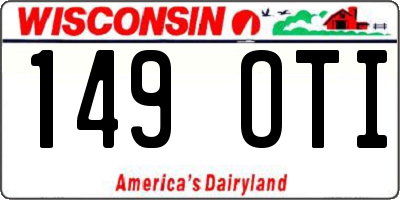 WI license plate 149OTI
