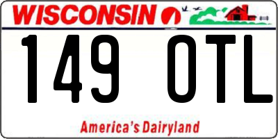 WI license plate 149OTL