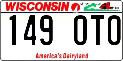 WI license plate 149OTO