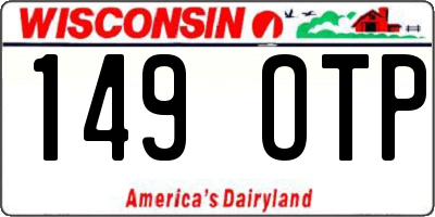 WI license plate 149OTP