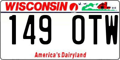 WI license plate 149OTW