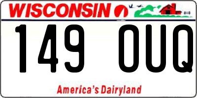 WI license plate 149OUQ