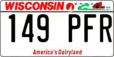 WI license plate 149PFR