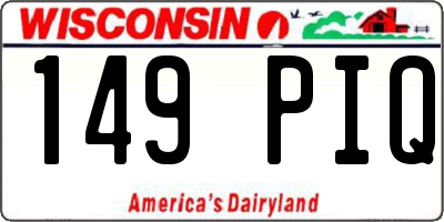 WI license plate 149PIQ