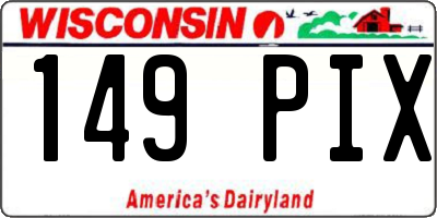 WI license plate 149PIX