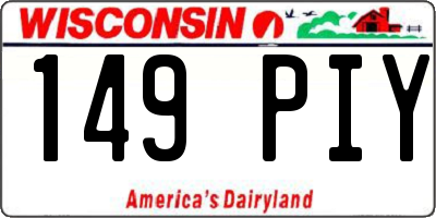 WI license plate 149PIY