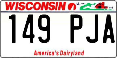 WI license plate 149PJA