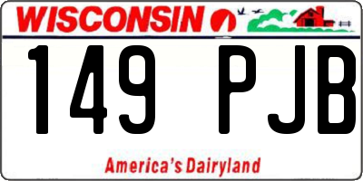 WI license plate 149PJB