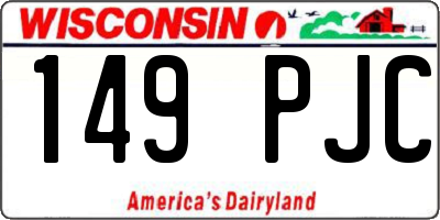 WI license plate 149PJC