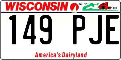 WI license plate 149PJE