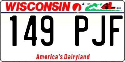 WI license plate 149PJF