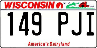 WI license plate 149PJI